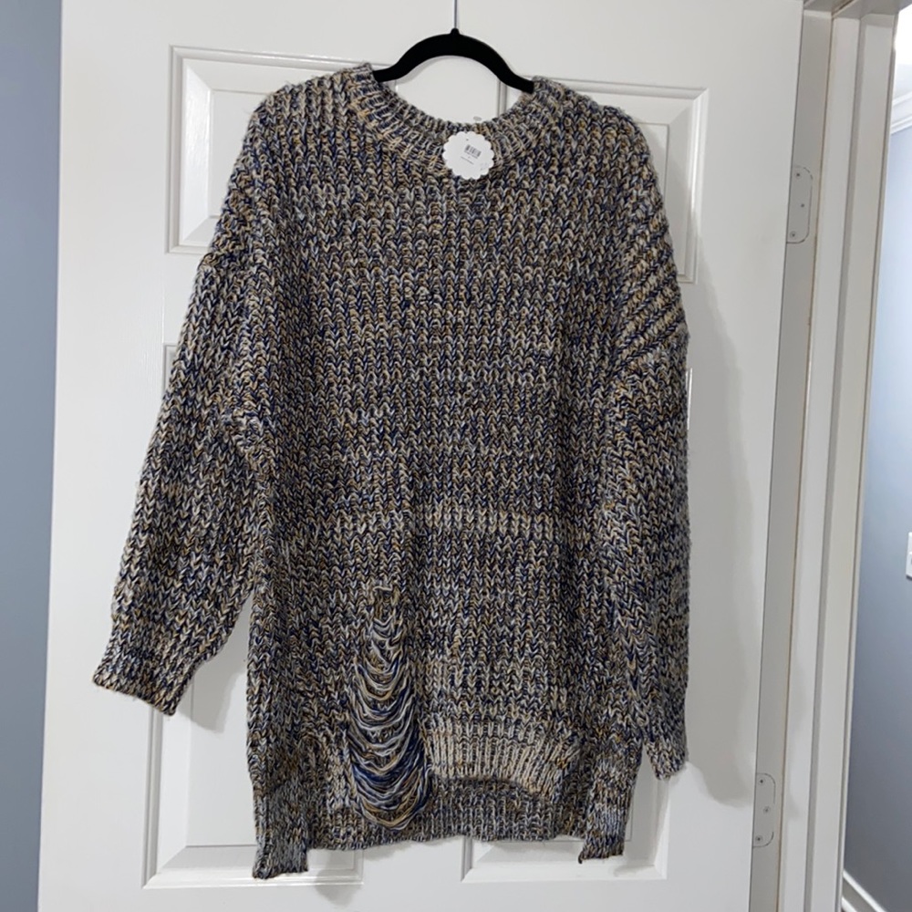 Distressed sweater